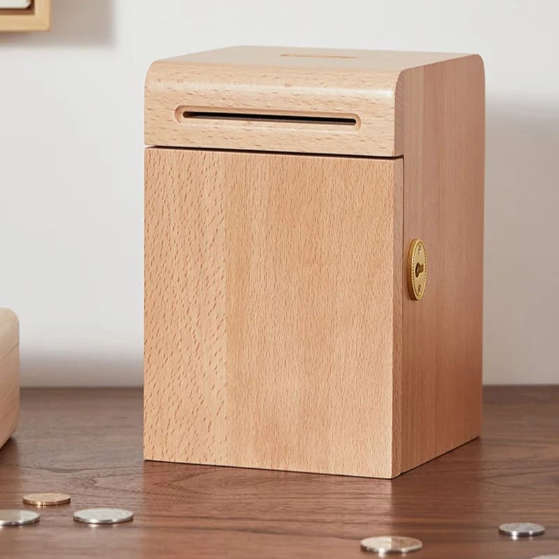 Boîte Tirelire en Bois