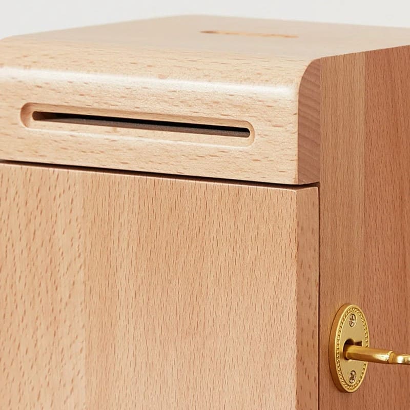 Boîte Tirelire en Bois