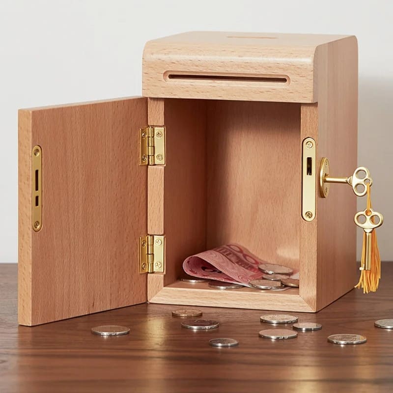 Boîte Tirelire en Bois