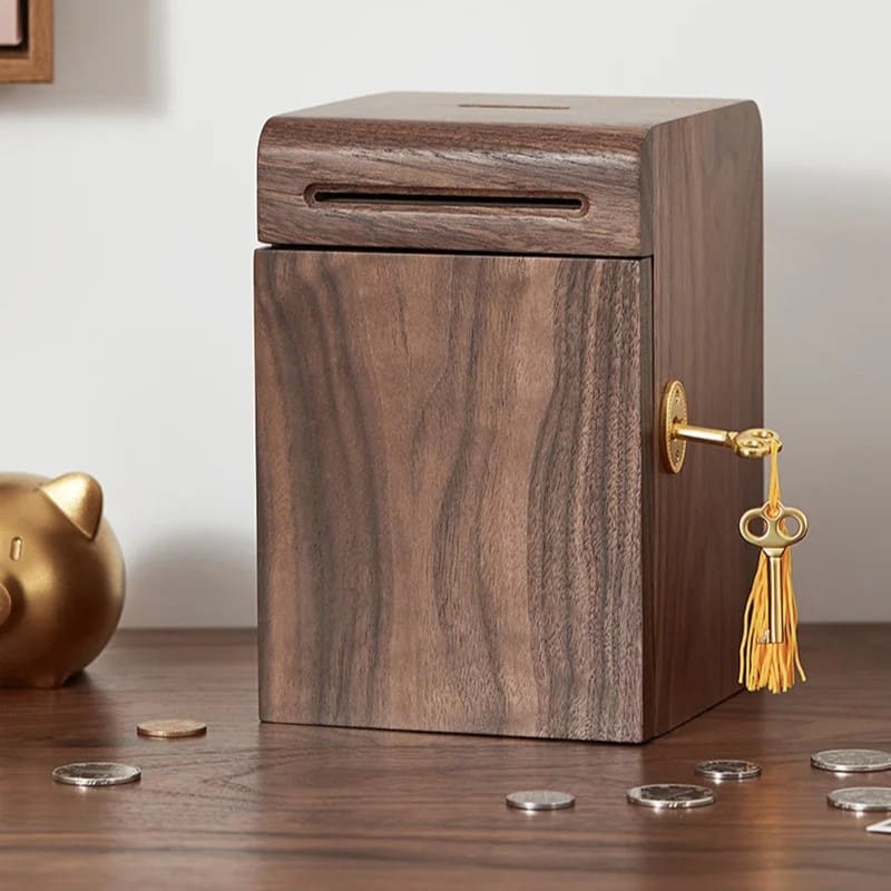 Boîte Tirelire en Bois