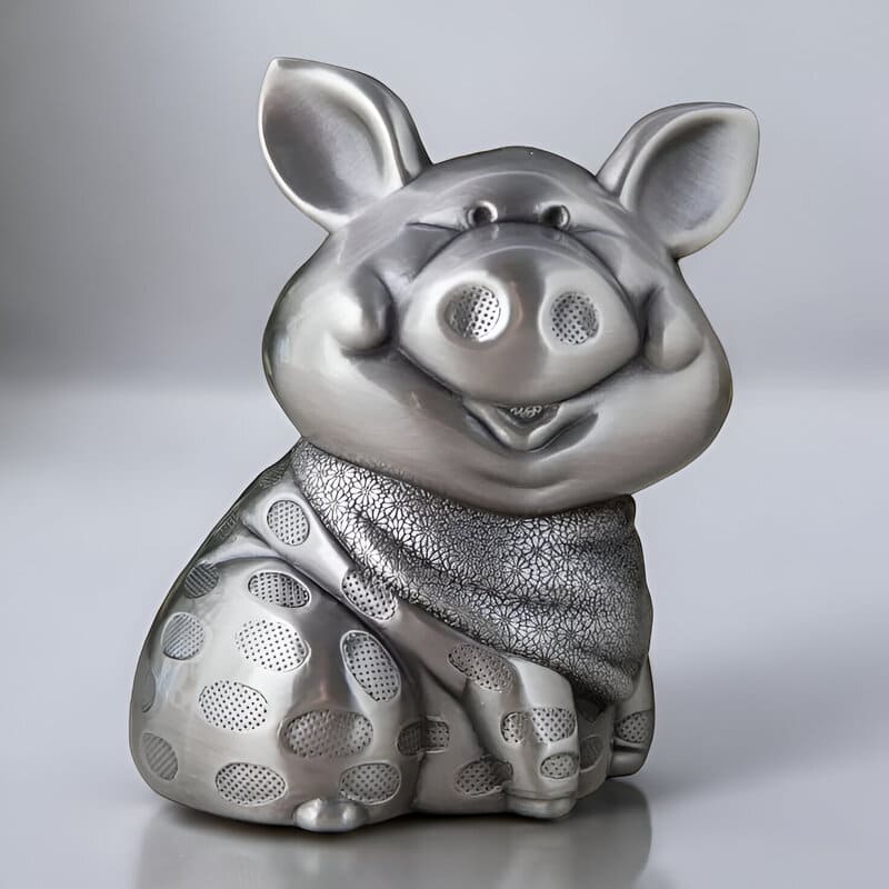 Tirelire Argentée Cochon