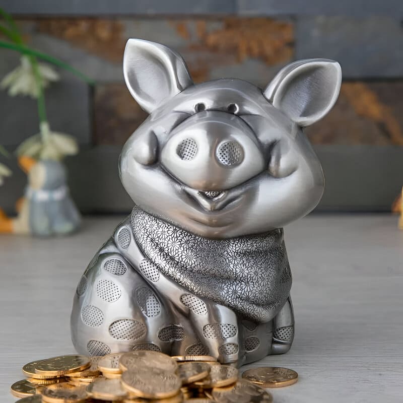 Tirelire Argentée Cochon