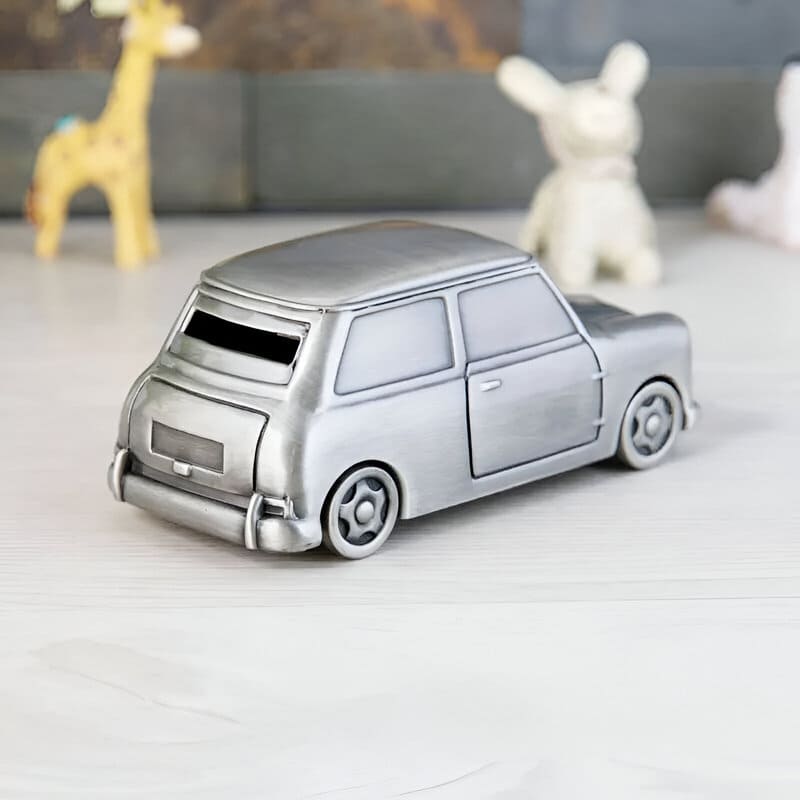 Tirelire Argentée Voiture