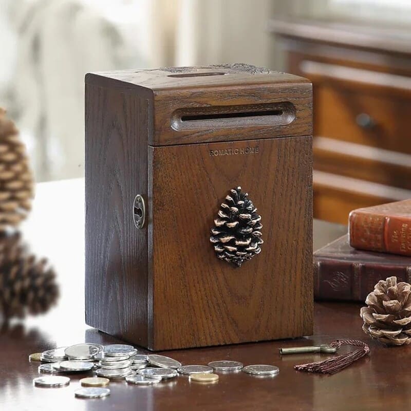 Tirelire Artisanale en Bois