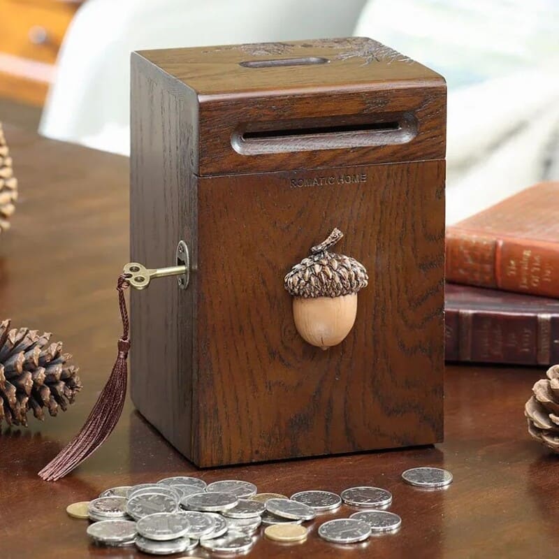 Tirelire Artisanale en Bois