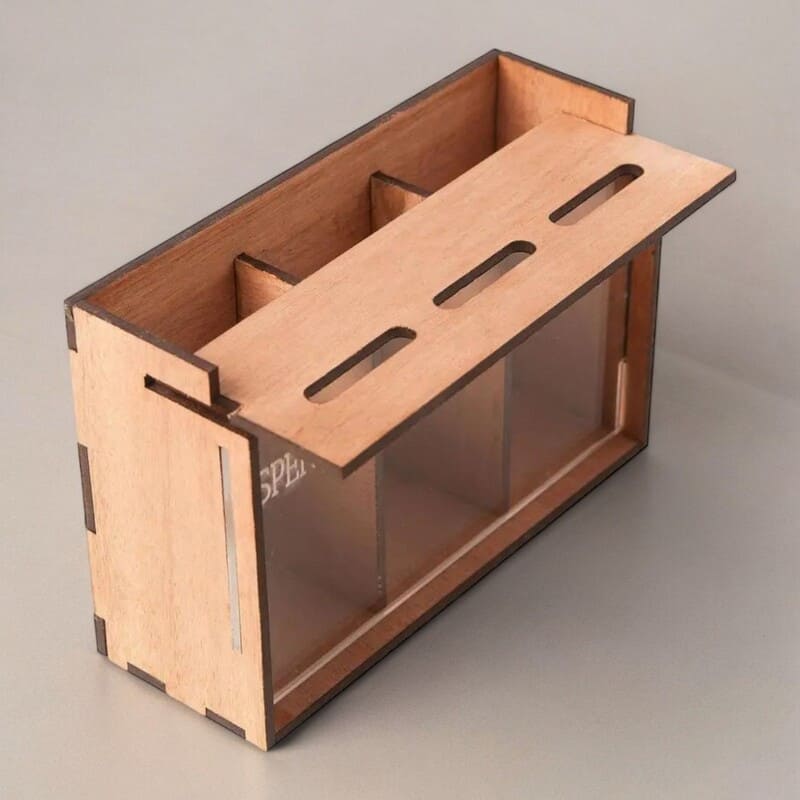 Tirelire en Bois avec Compartiments
