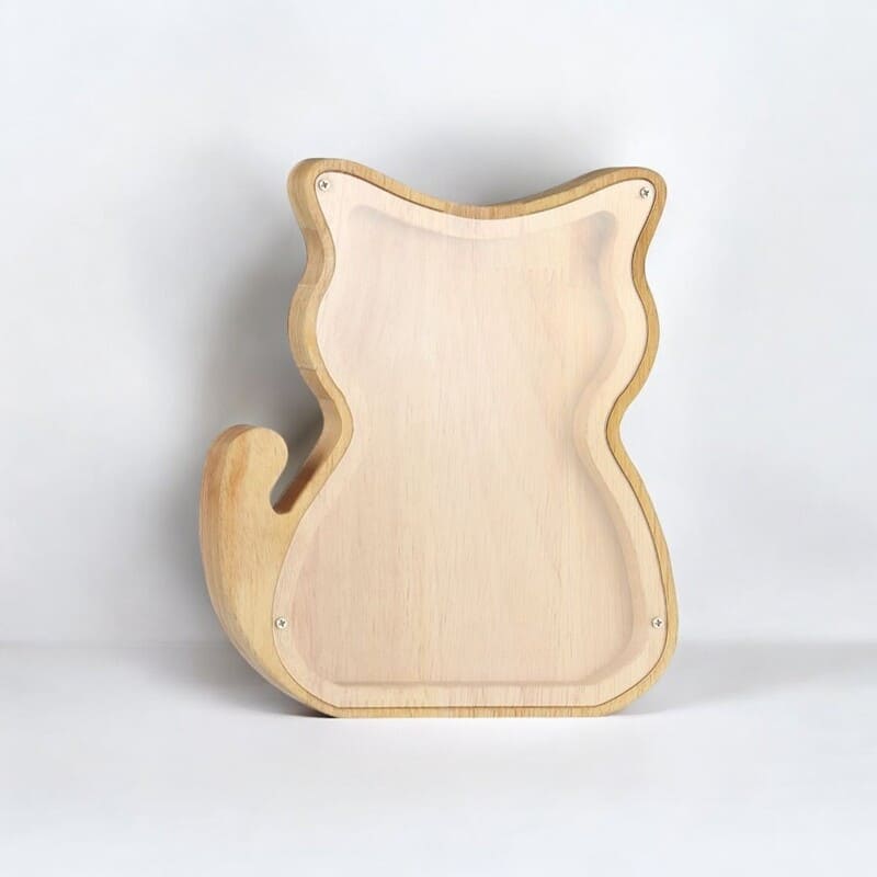 Tirelire Chat en Bois