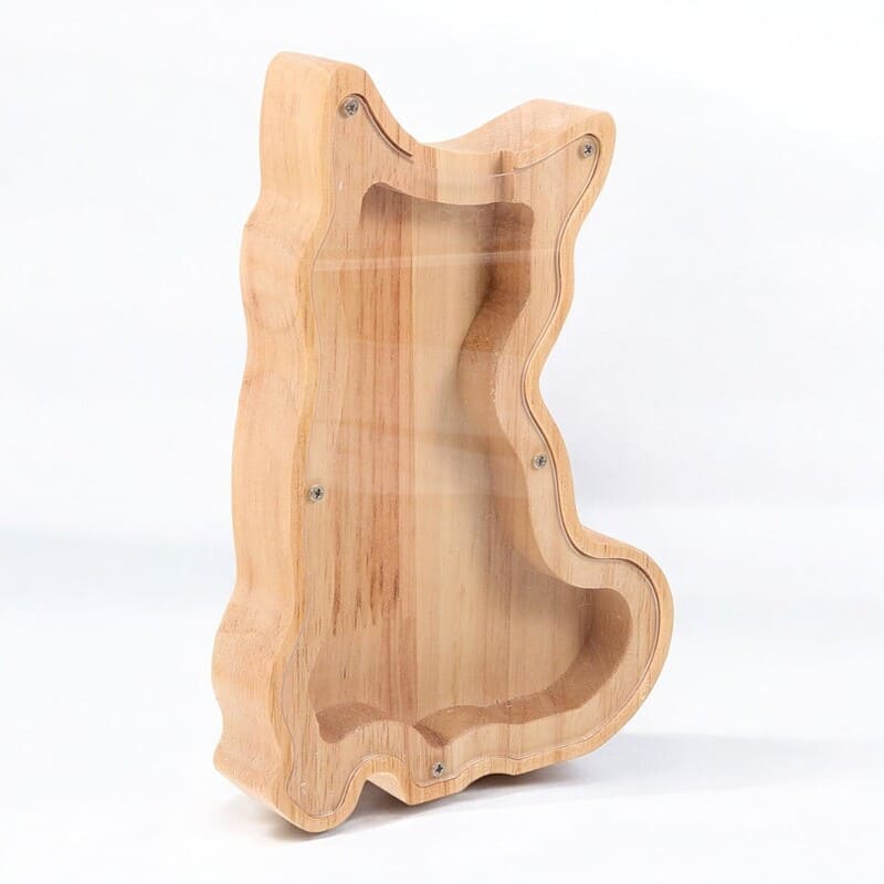 Tirelire Chat en Bois