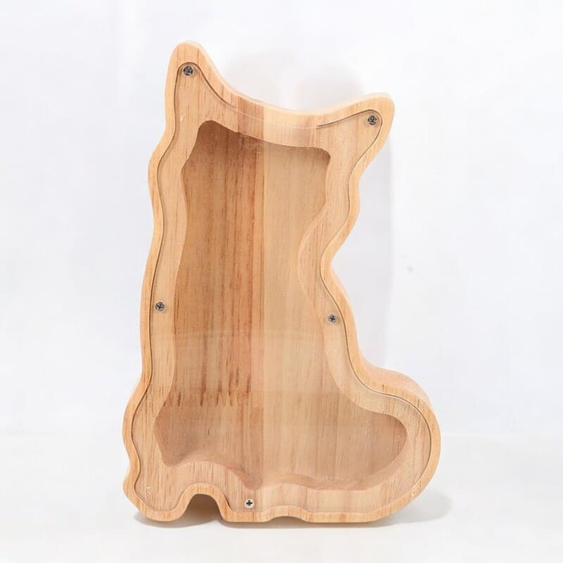 Tirelire Chat en Bois