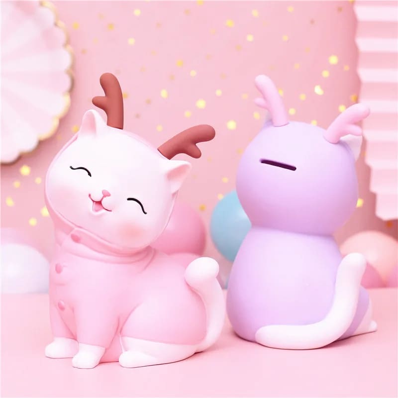 Tirelire Chat Rose