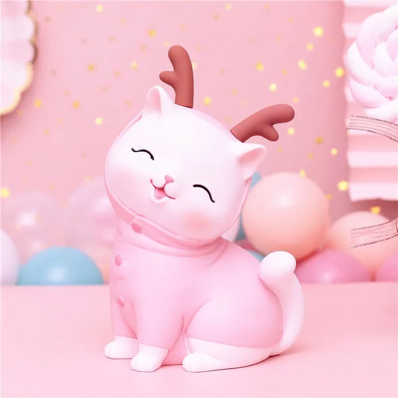 Tirelire Chat Rose