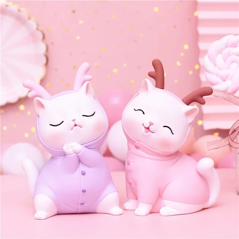 Tirelire Chat Rose