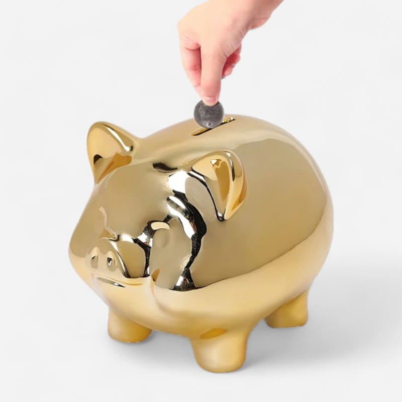 Tirelire Cochon en Or