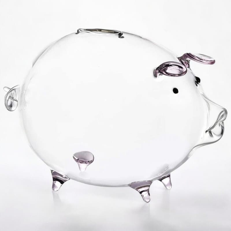 Tirelire Cochon en Verre