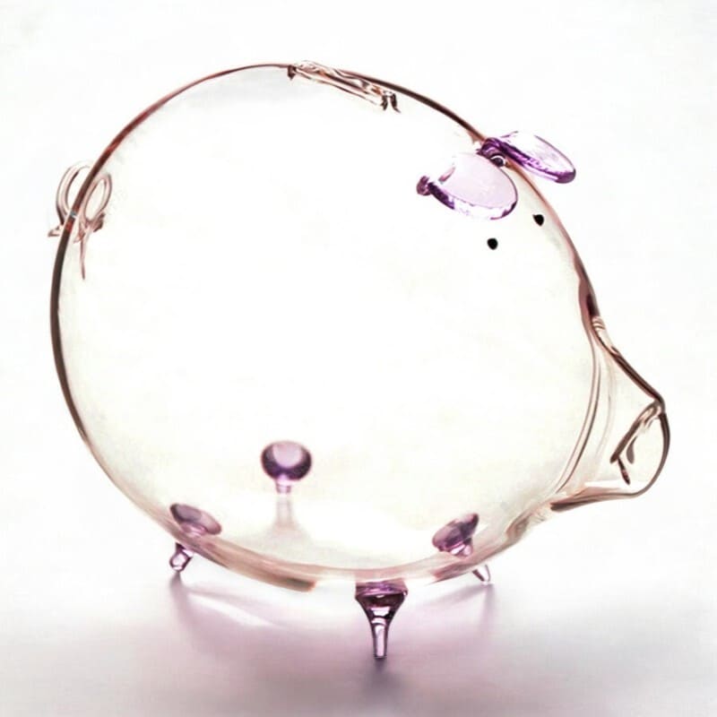Tirelire Cochon en Verre