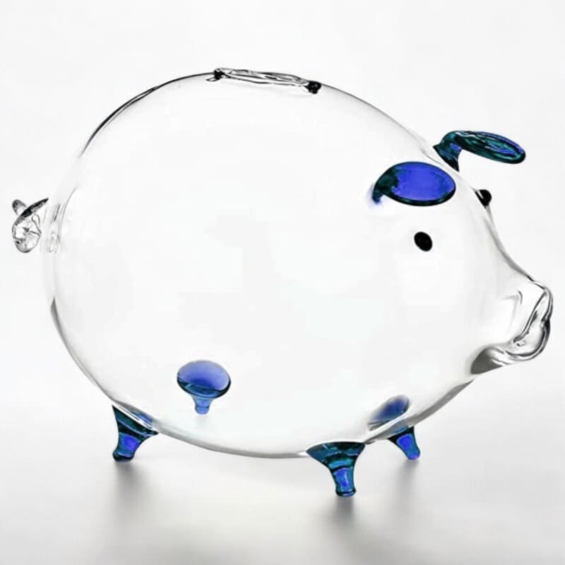 Tirelire Cochon en Verre