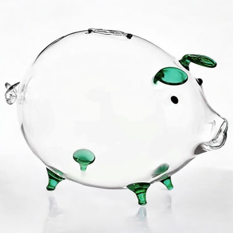 Tirelire Cochon en Verre