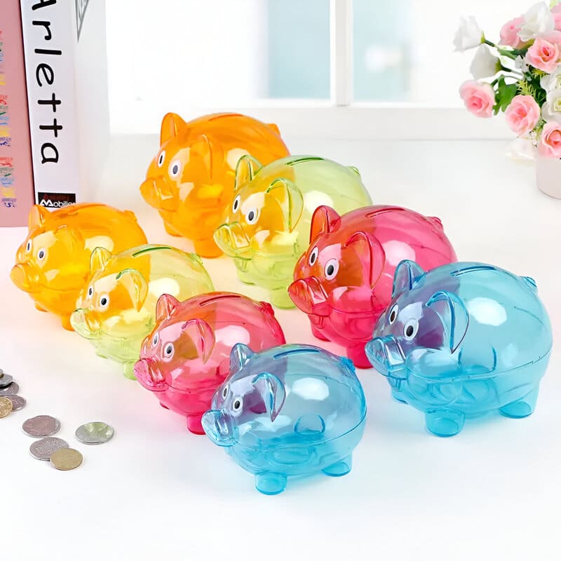 Tirelire Cochon Transparente
