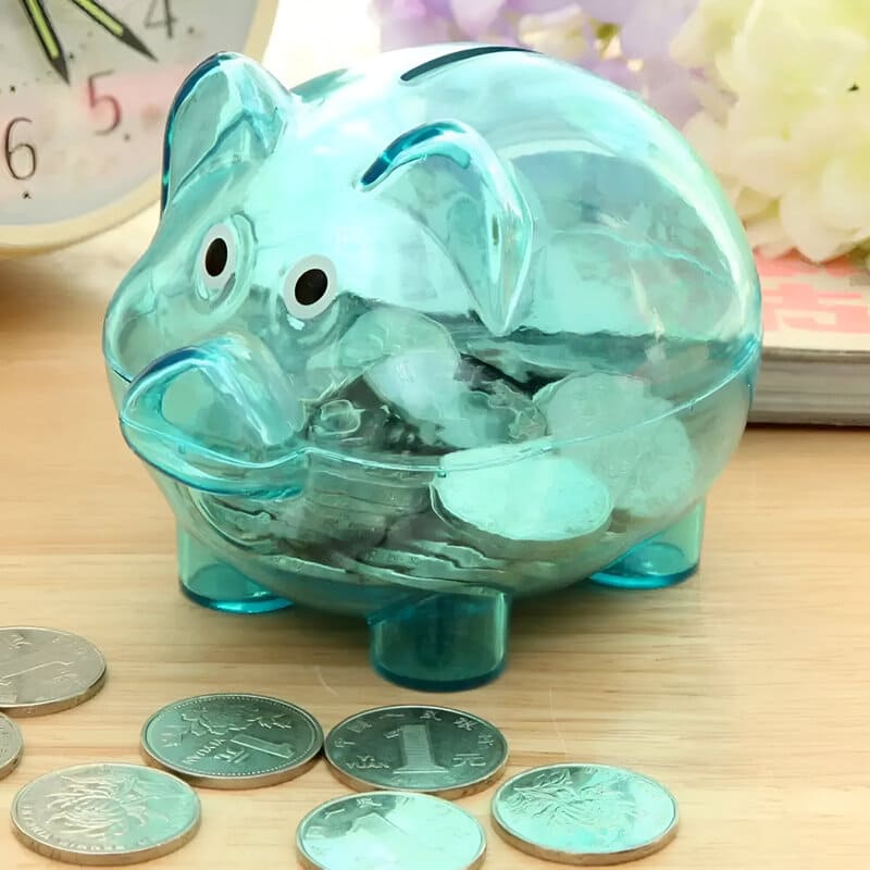 Tirelire Cochon Transparente