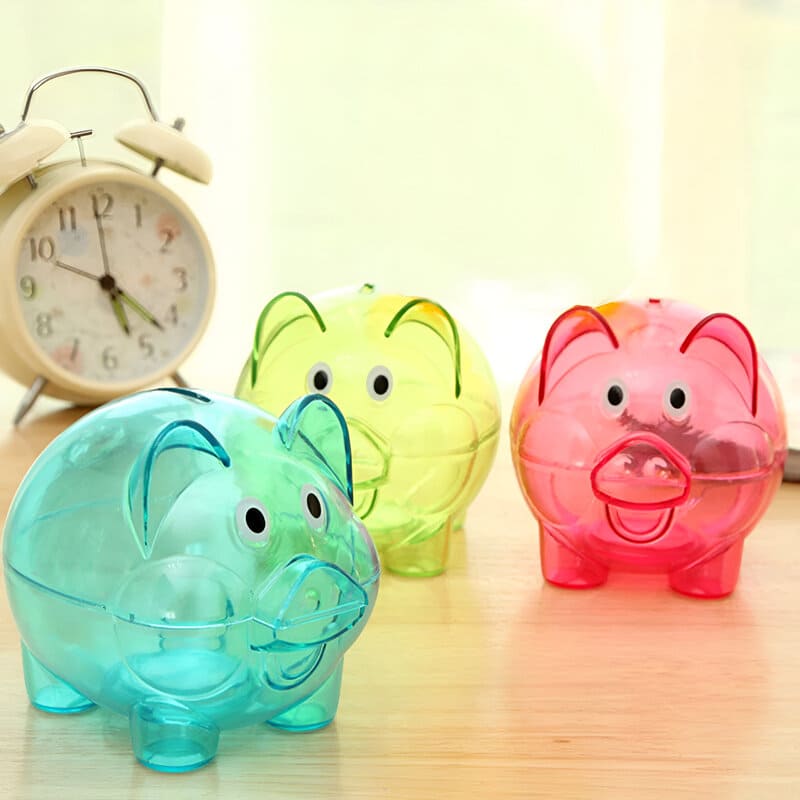 Tirelire Cochon Transparente