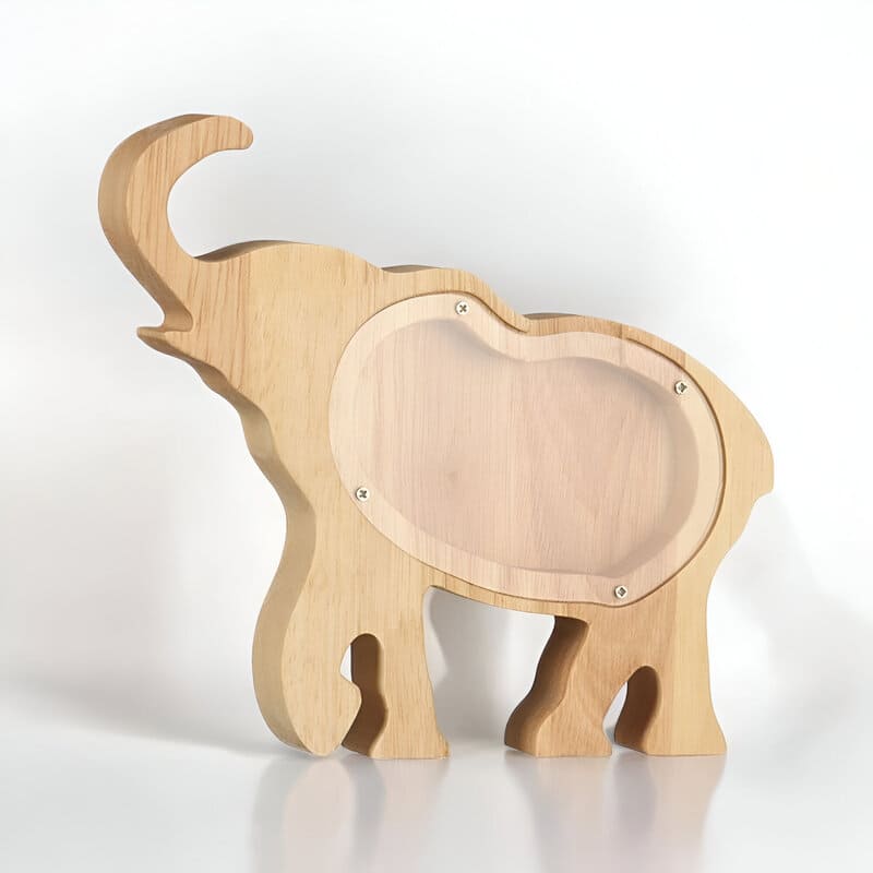 Tirelire Éléphant en Bois