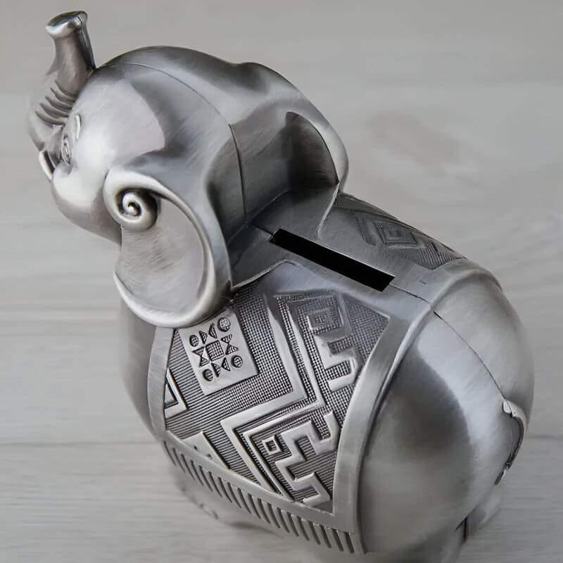 Tirelire Éléphant en Argent