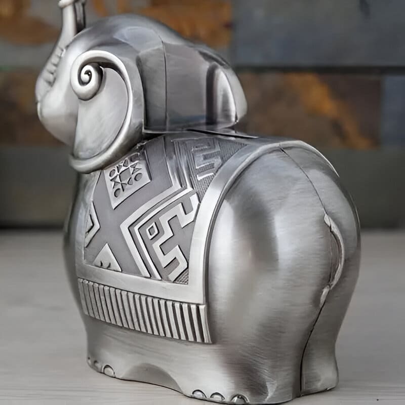 Tirelire Éléphant en Argent