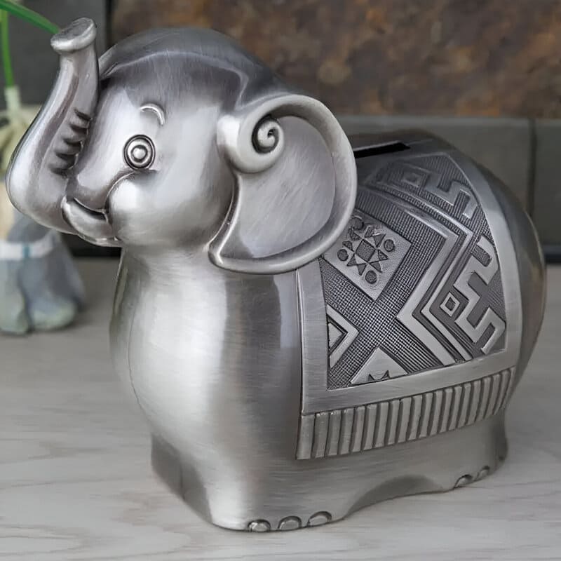 Tirelire Éléphant en Argent