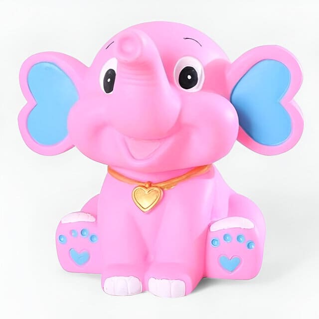 Tirelire Éléphant Rose et Bleu