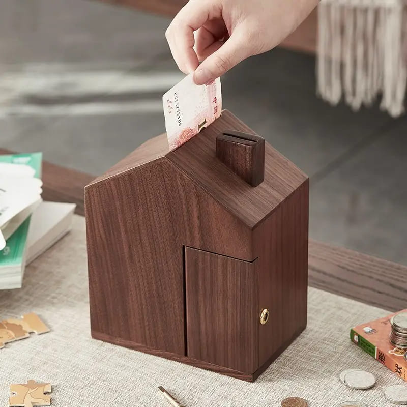 Tirelire en Bois Maison