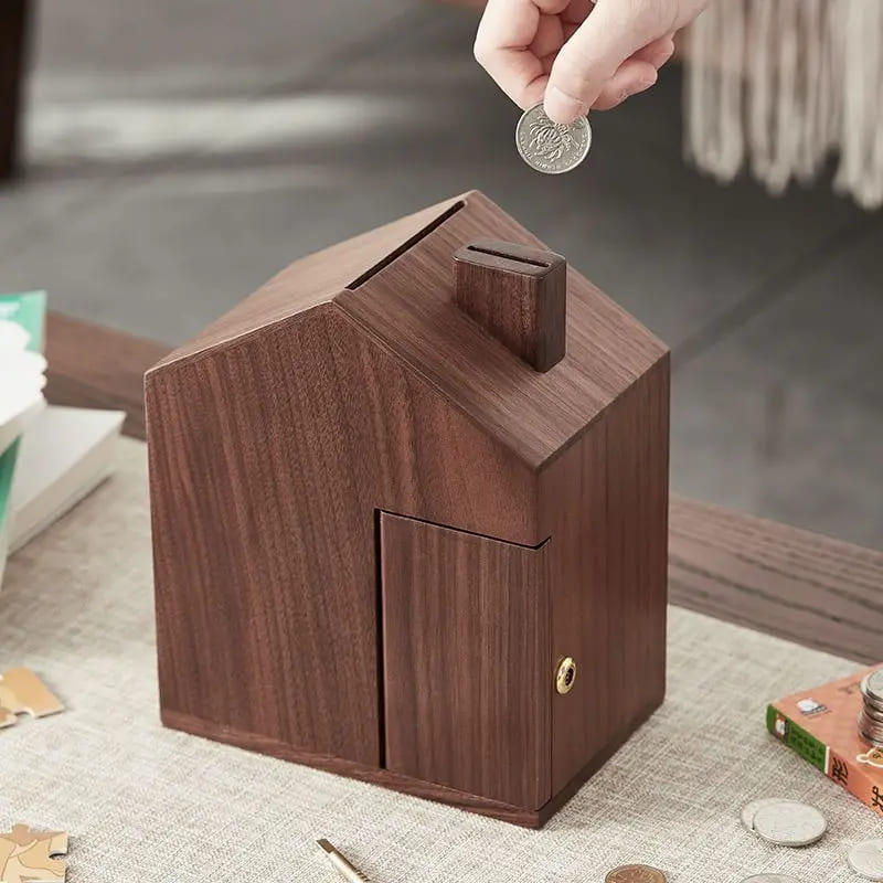 Tirelire en Bois Maison