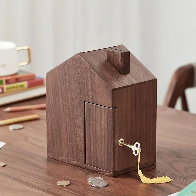 Tirelire en Bois Maison