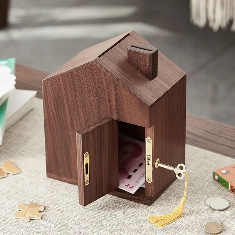 Tirelire en Bois Maison