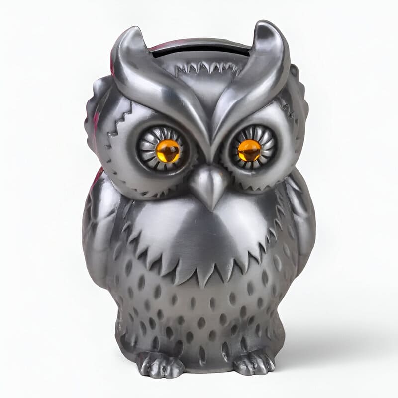 Tirelire Hibou en Métal