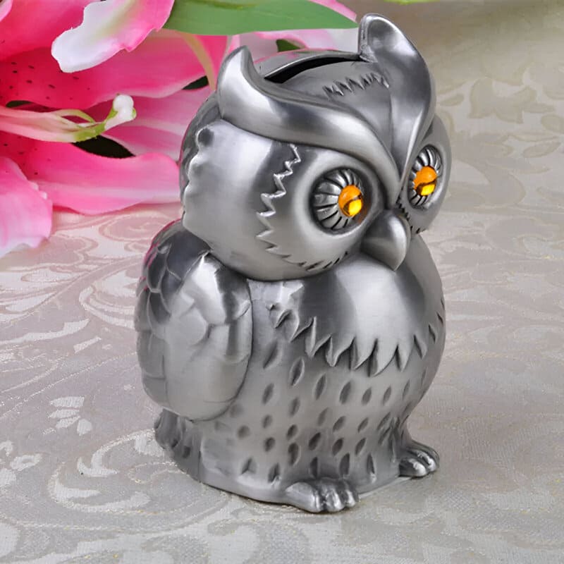 Tirelire Hibou en Métal