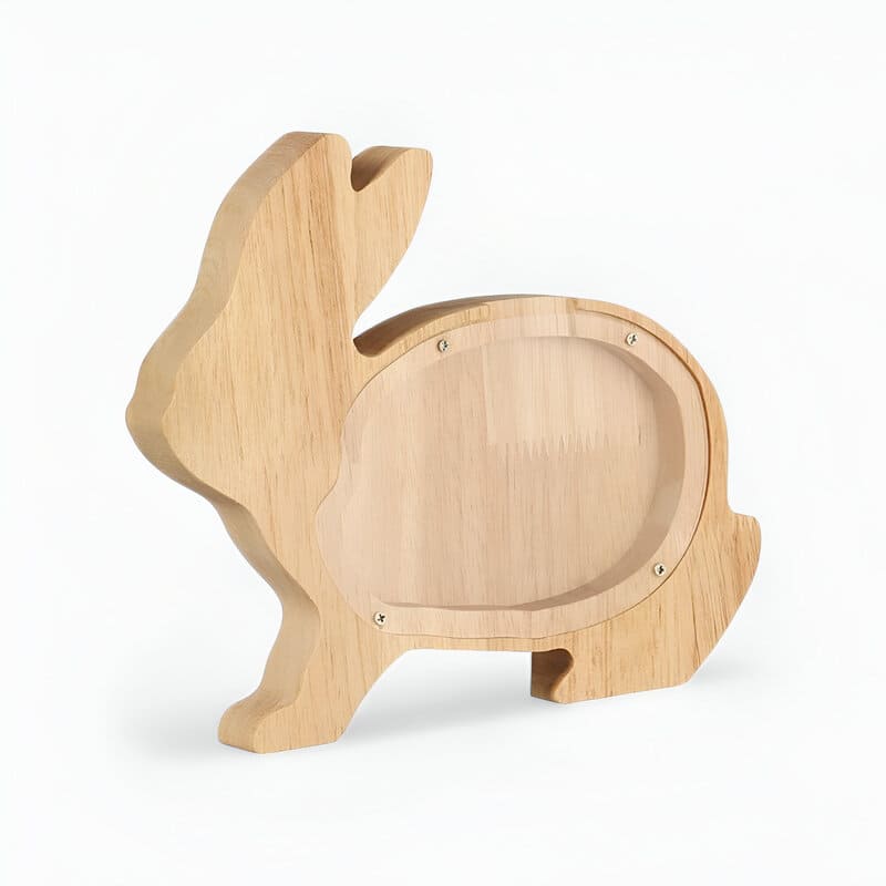 Tirelire Lapin Bois