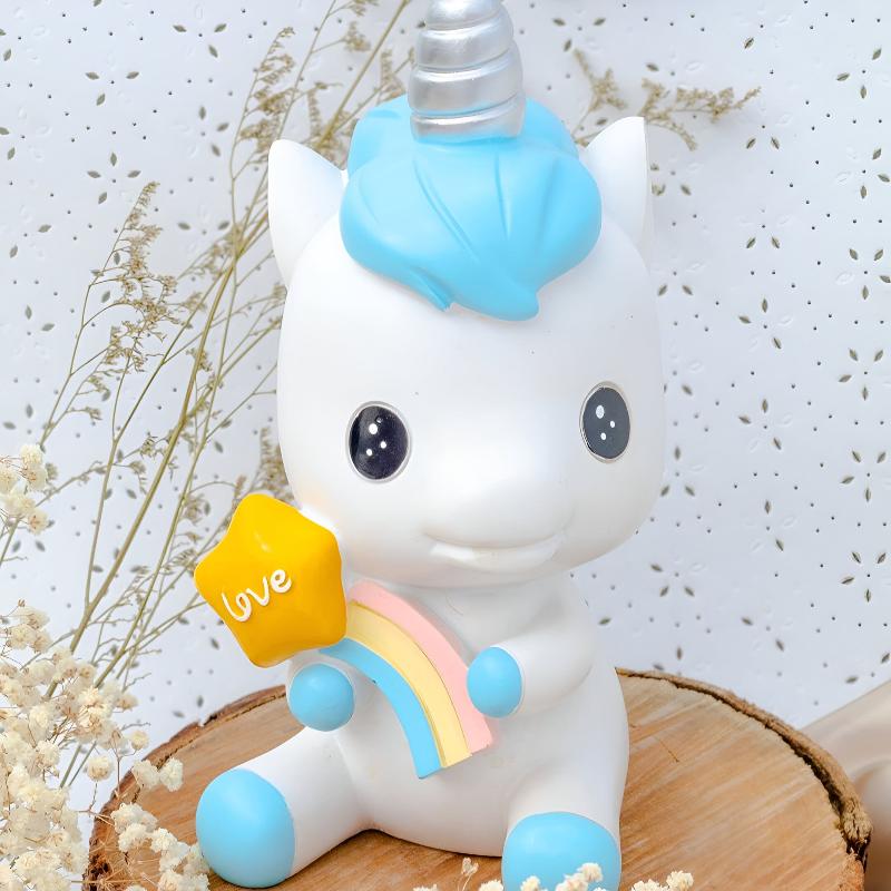 Tirelire Licorne Blanche
