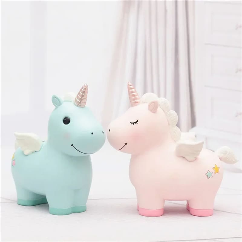 Tirelire Licorne Rose