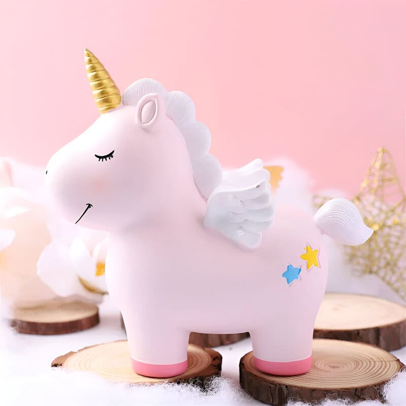 Tirelire Licorne Bleu