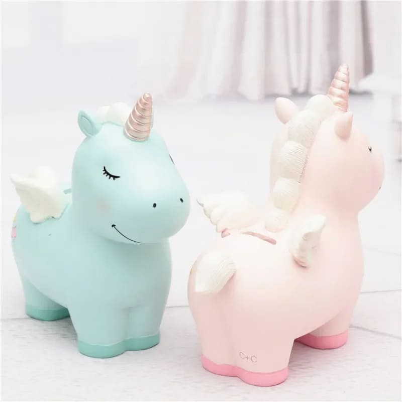 Tirelire Licorne Rose