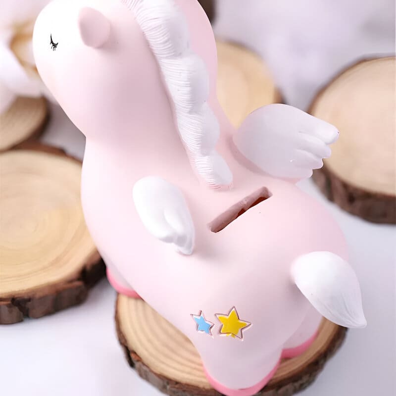 Tirelire Licorne Bleu