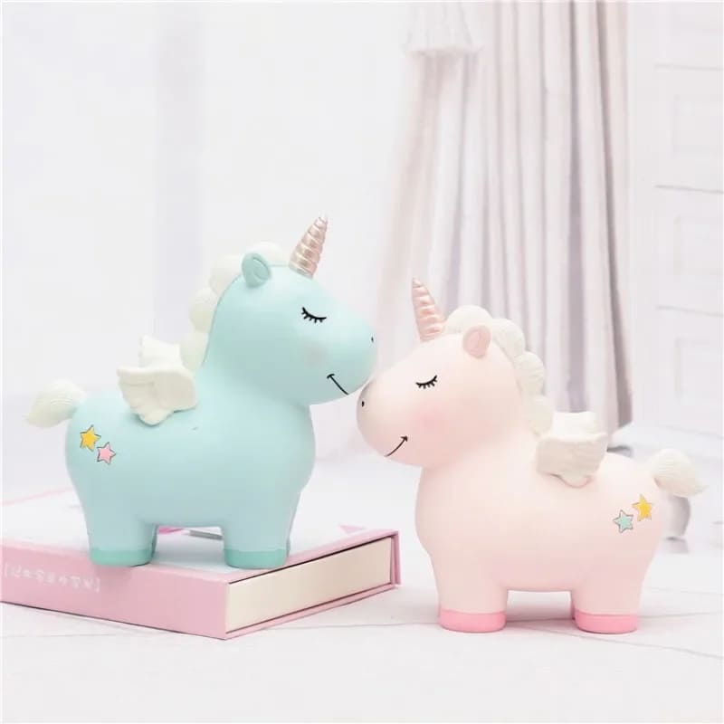 Tirelire Licorne Rose