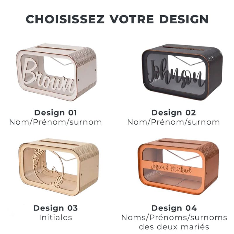 Tirelire Mariage Personnalisée