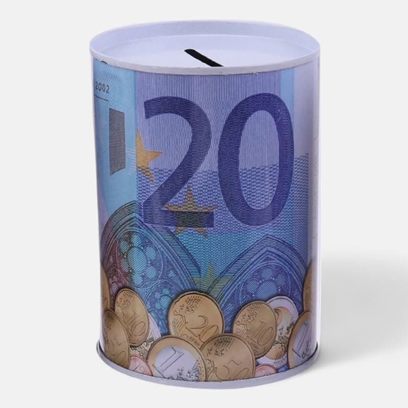 Tirelire Métal Euros