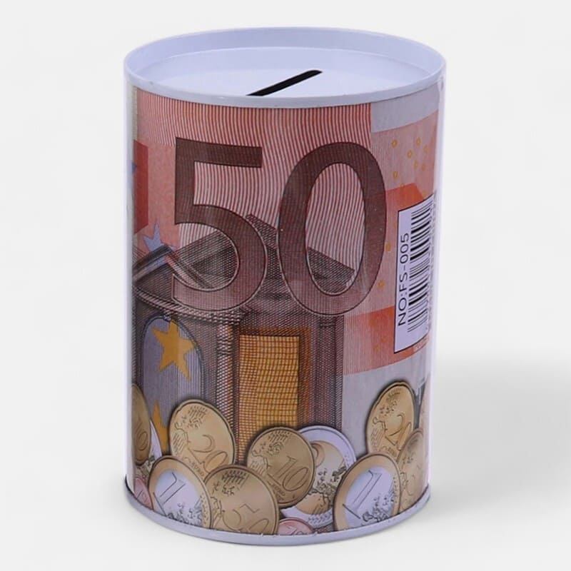 Tirelire Métal Euros