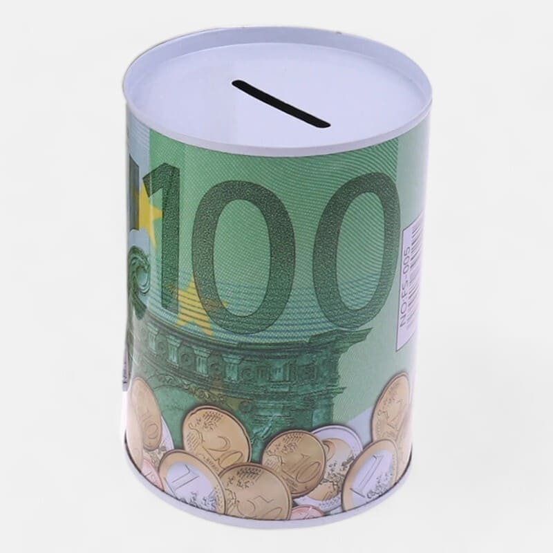 Tirelire Métal Euros