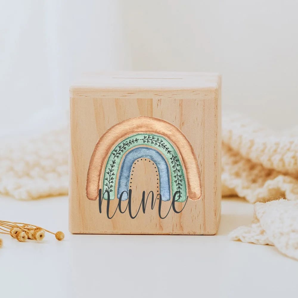 Tirelire Personnalisée pour Fille en Bois