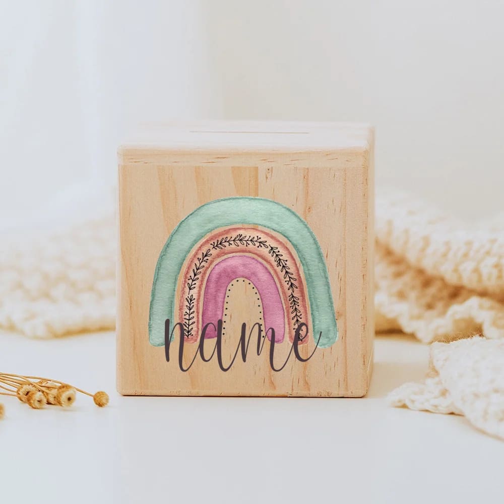 Tirelire Personnalisée pour Fille en Bois