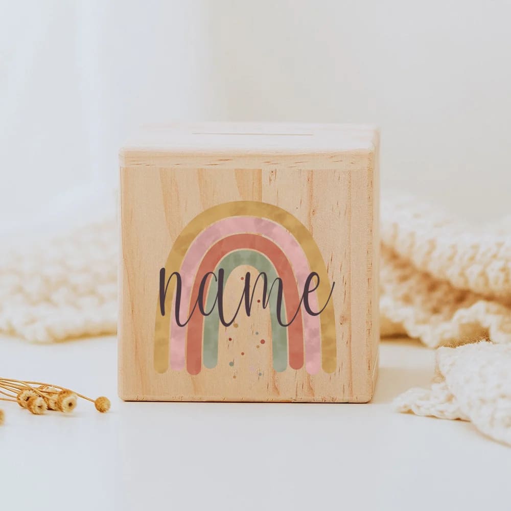 Tirelire Personnalisée pour Fille en Bois