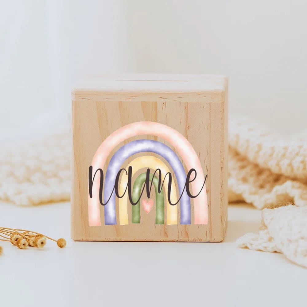 Tirelire Personnalisée pour Fille en Bois